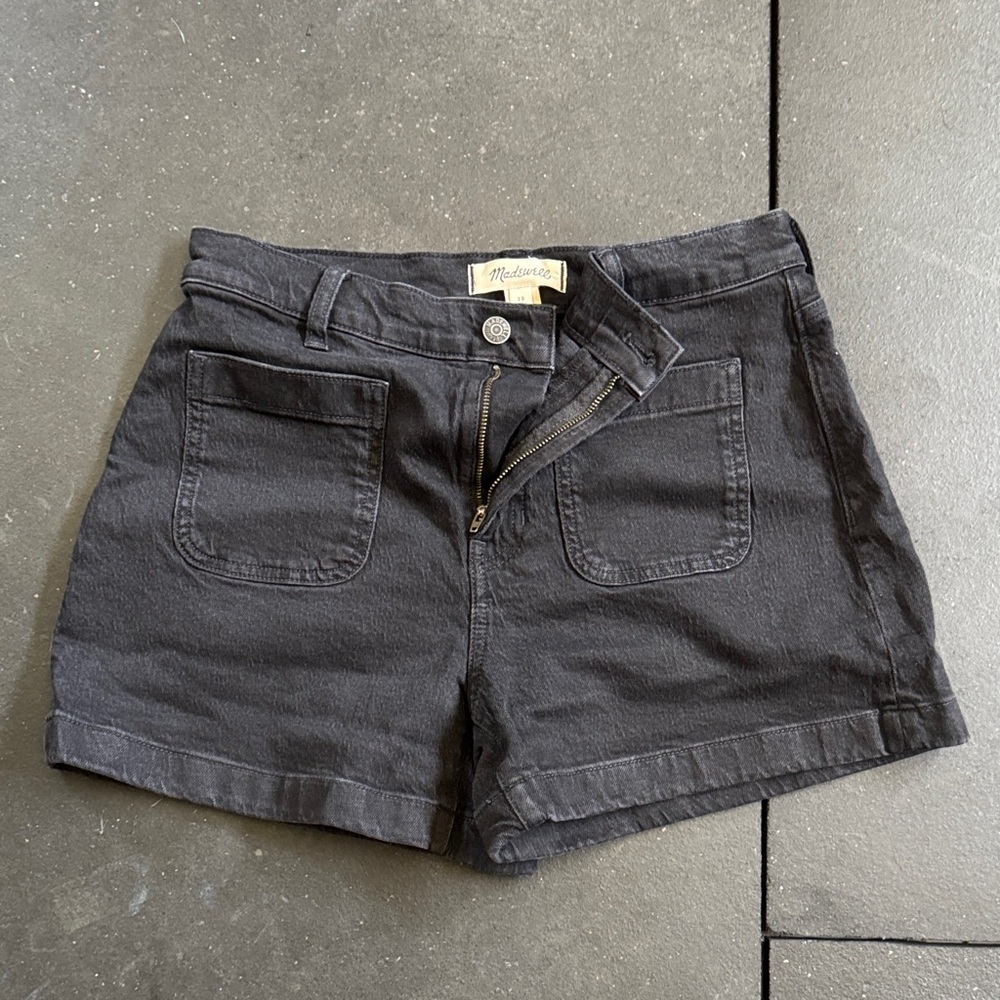 Madewell Black Jean Shorts